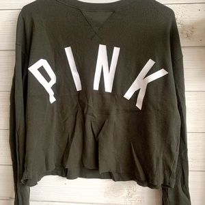 Pink olive long sleeve shirt